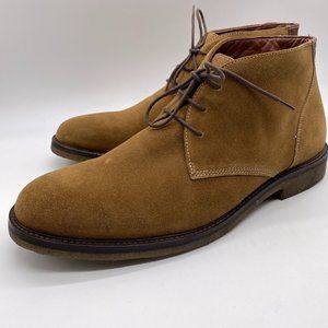 Johnston & Murphy Chukka Boots Men Size 12 Brown Leather Lace Up Ankle Shoes